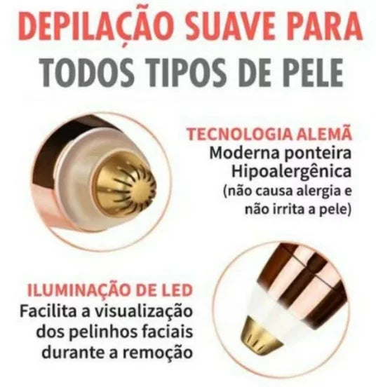 Caneta depiladora elétrica de sobrancelha removedor de tira