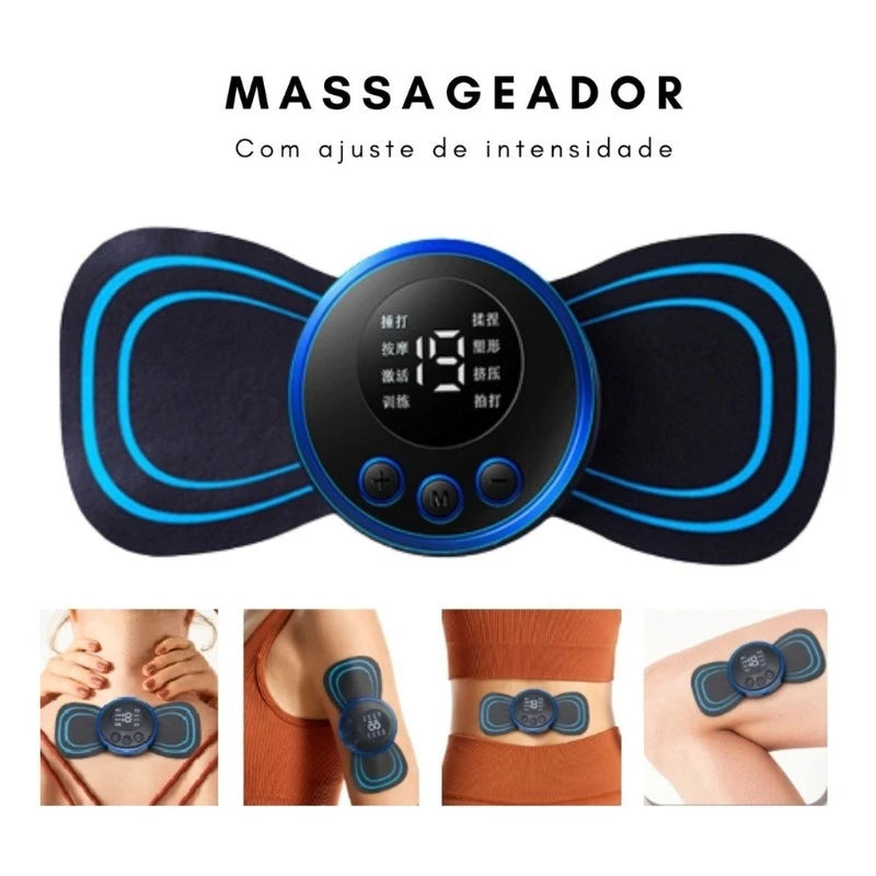 Mini Massageador EMS Estimulador Elétrico