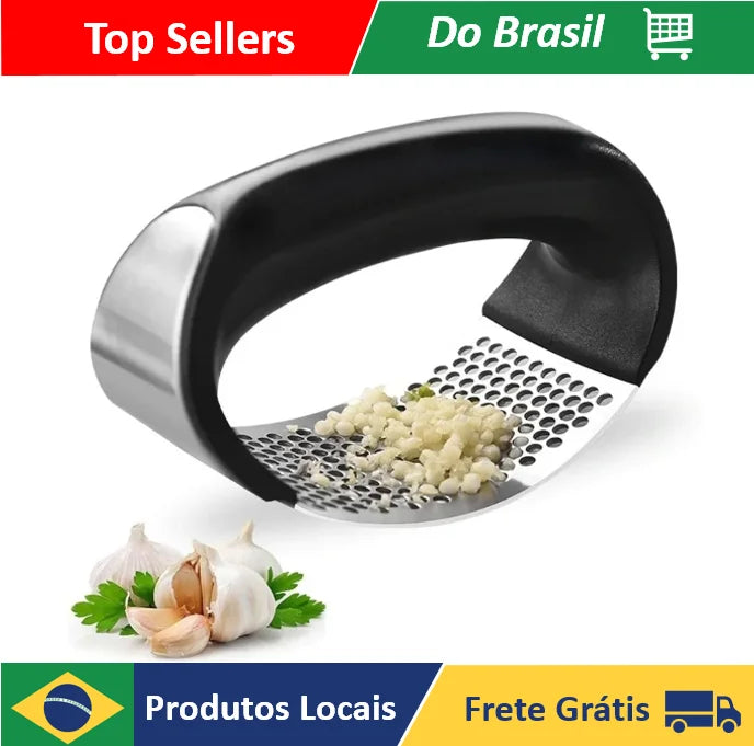 Amassador de inox para alho