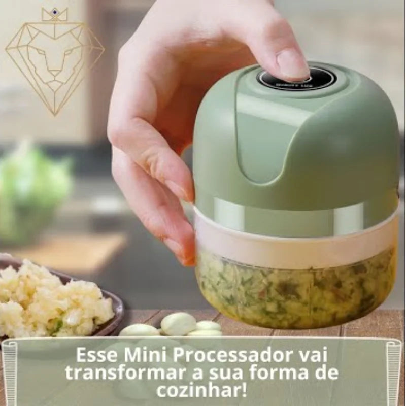 Mini Processador Elétrico de Alimentos Portátil bivolt