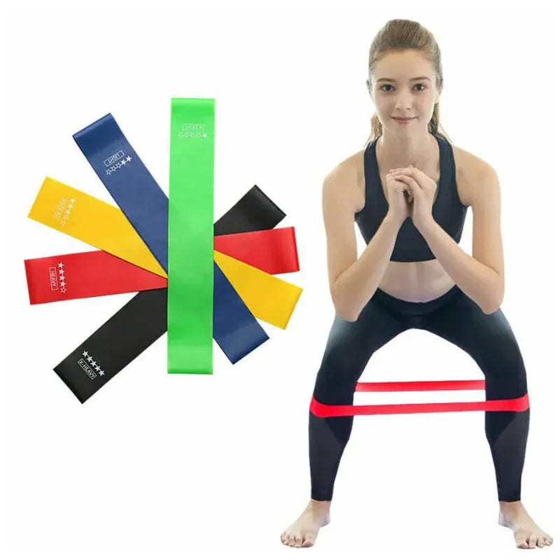 Kit de 5 Mini Faixas Elásticas Ideal para Exercício