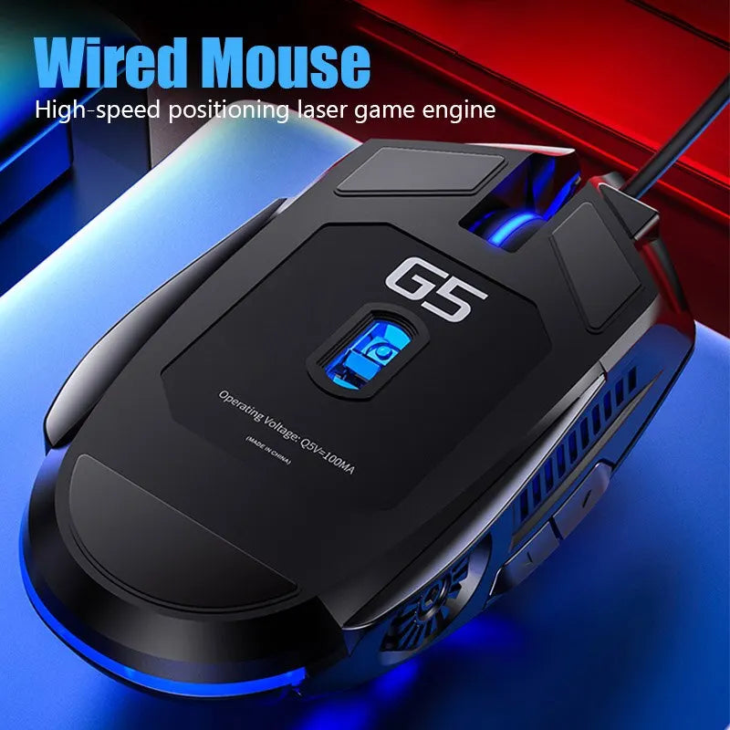 Mouse com fio com seis teclas Luminous Game E-Sports Machinery