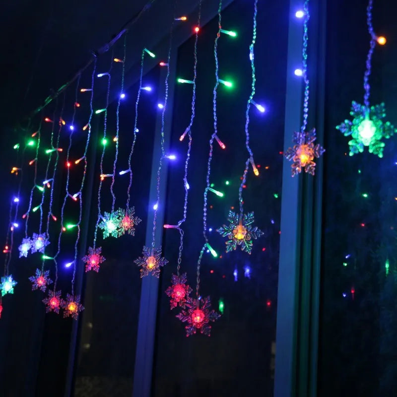 Led decoração natal floco de natal resistente a agua