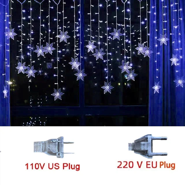 Led decoração natal floco de natal resistente a agua