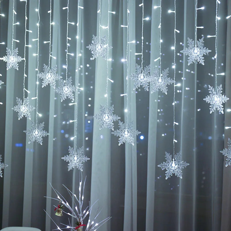 Led decoração natal floco de natal resistente a agua