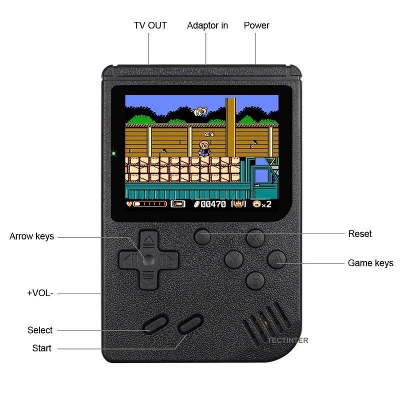 MINI video game portatil 400 jogos