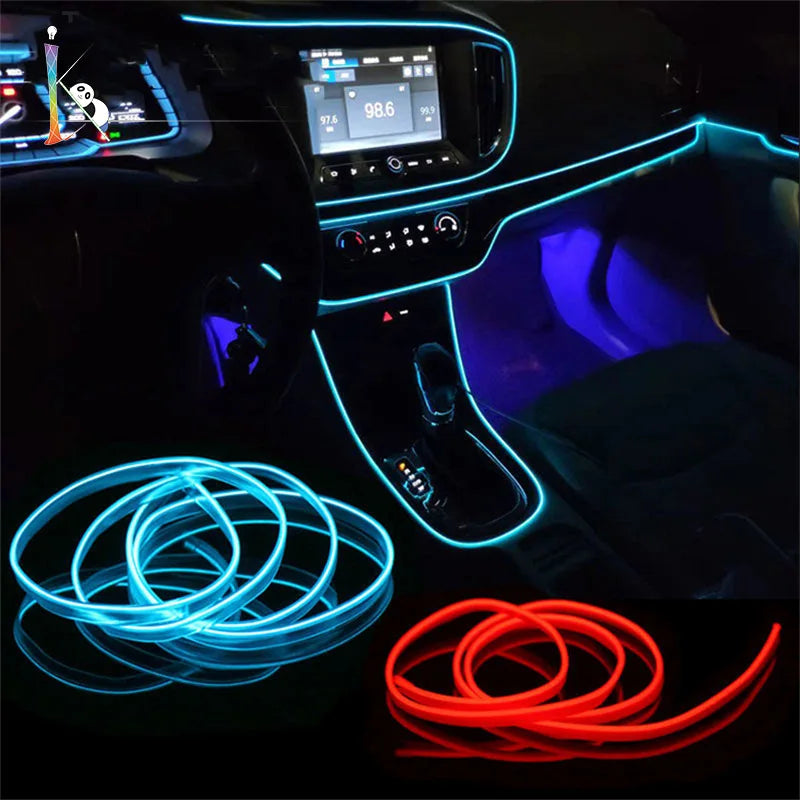 Decoração LED Faixa Interior do Carro Luzes de Néon