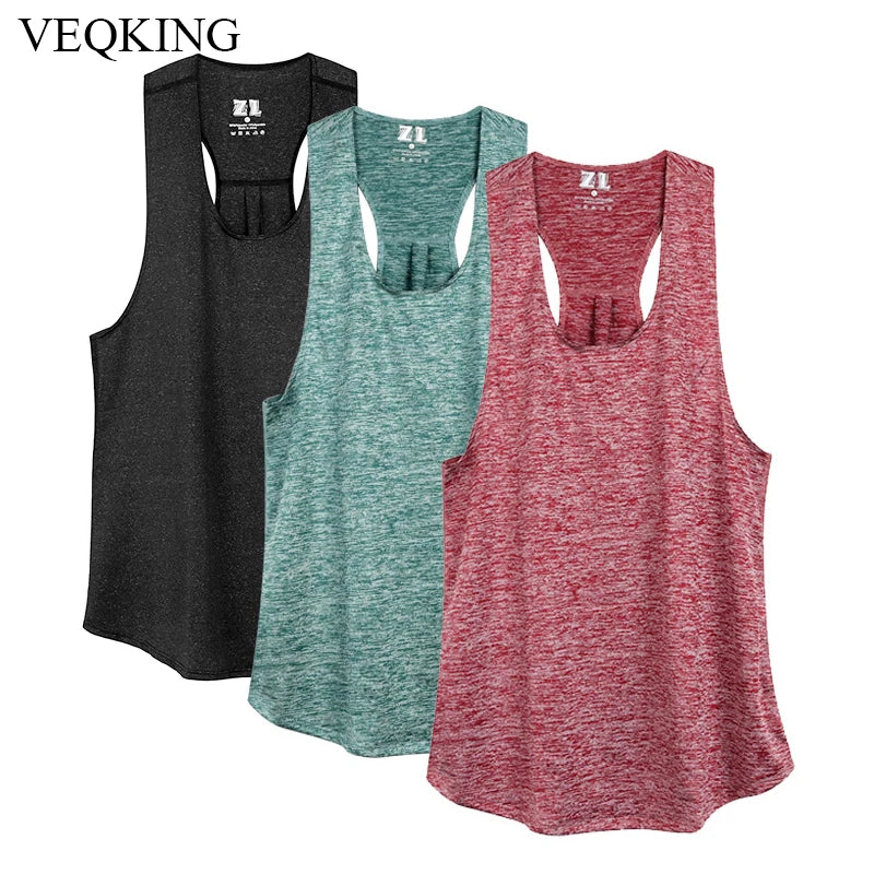 VEQKING Regatas de treino sem mangas Racerback para mulheres