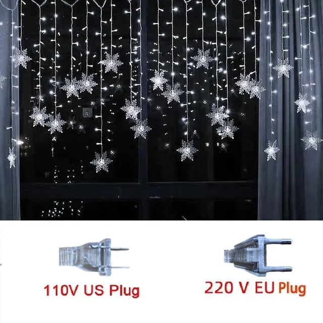 Led decoração natal floco de natal resistente a agua