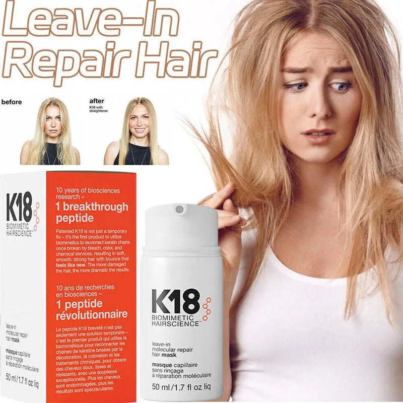 k18 reparação molecular máscara de cabelo suaviza e restaura cabelos