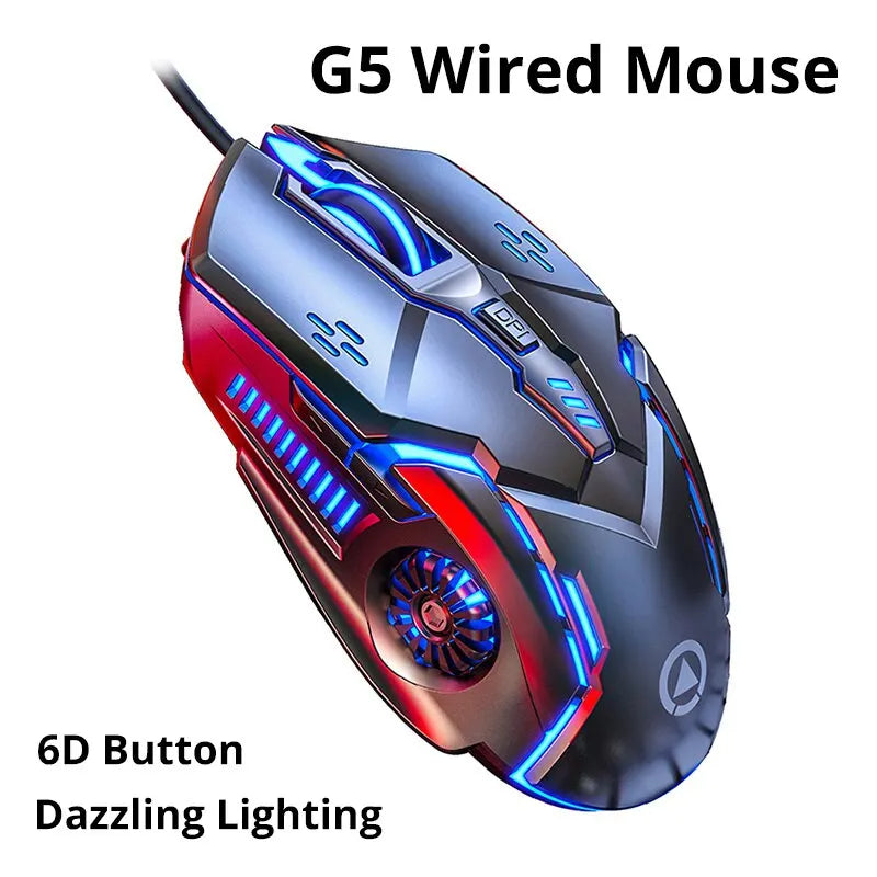 Mouse com fio com seis teclas Luminous Game E-Sports Machinery