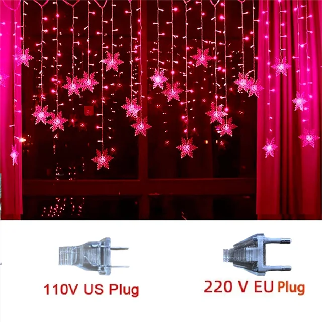 Led decoração natal floco de natal resistente a agua