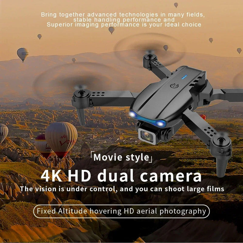 drone E99 PRO, 4K ULTRA HD, fixação de altitude