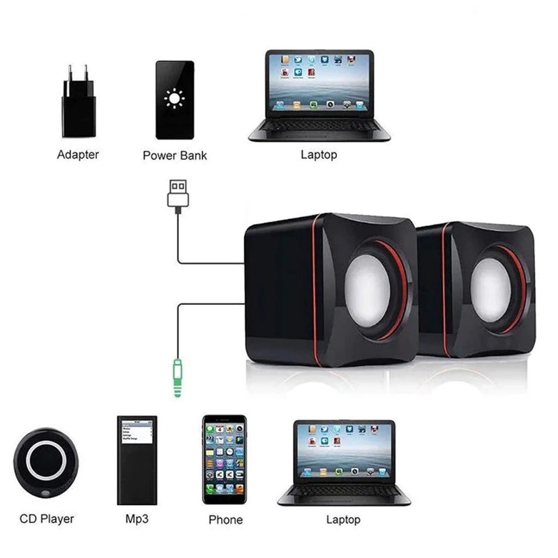 Caixa de som potente USB/P2